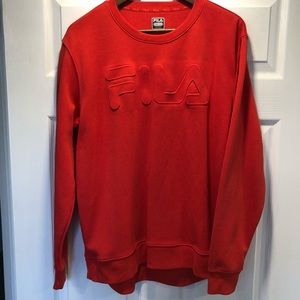 Red FILA Crewneck Hoodie Long Sleeve Women’s XL